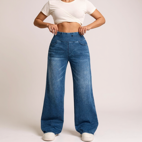 High-Rise Wide-Leg Jeans for Women Missdomo