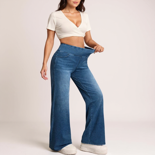High-Rise Wide-Leg Jeans for Women Missdomo